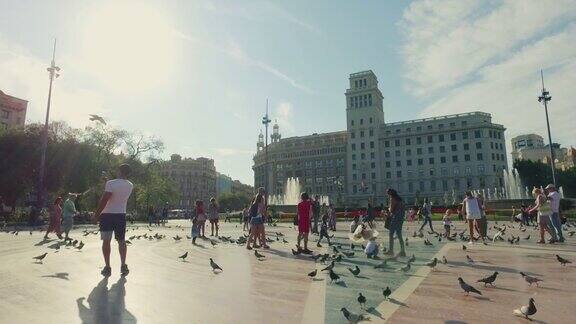 西班牙巴塞罗那的加泰罗尼亚广场