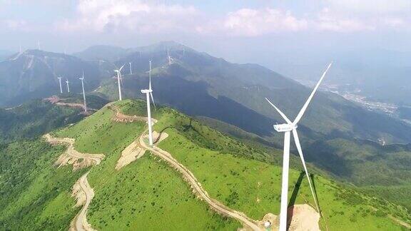 山区有大面积的风力发电