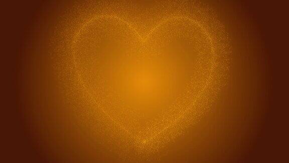 心形粒子闪闪发光的粒子背景浪漫动画2月14日情人节爱情关系庆祝股票视频