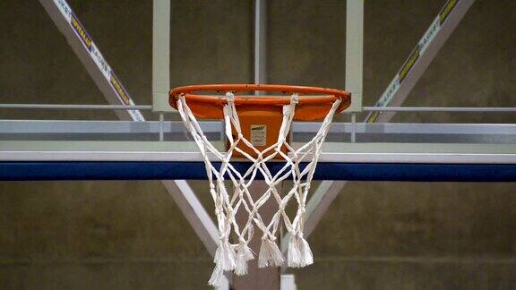 篮球投篮篮球近网平面前视图