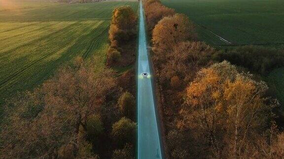 自动驾驶电动汽车在道路上行驶动画可视化传感器扫描前方道路的车辆危险速度限制人工智