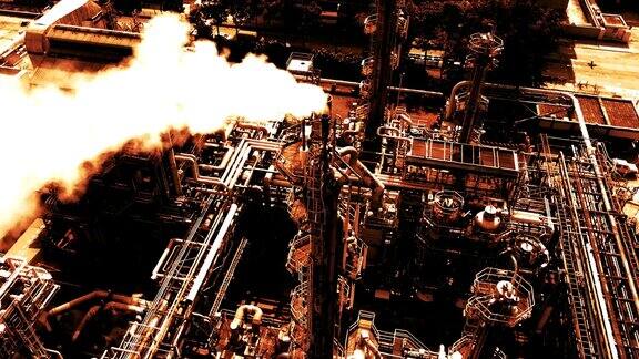 鸟瞰图炼油厂炼油厂炼油厂