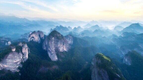 鸟瞰图广西桂林山水风光秀丽景色