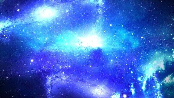 在太空中通过恒星场的超新星爆发光恒星循环背景