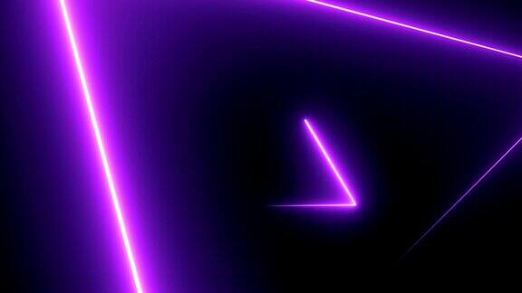 霓虹灯三角形的抽象背景
