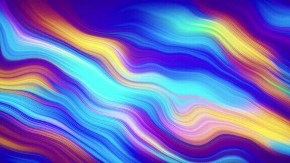 全息纹理明亮的背景充满活力的水色充满动感平滑的4K全息彩虹珍珠纹理渲染动画移动多色灯光实时壁纸