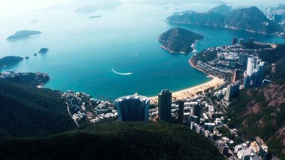 香港浅水湾无人机拍摄