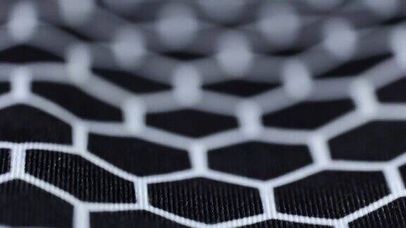 黑白六角形面料为聚酯氨纶纺织背景纹理