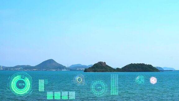 人工智能雷达正在扫描分析岛上的替代能源科学