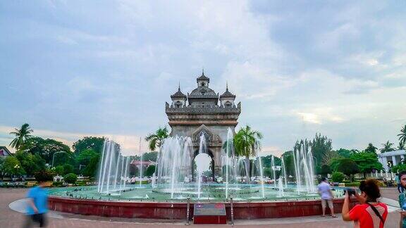 老挝万象的Patuxay纪念碑