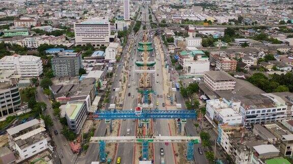 超塌鸟瞰图施工道路