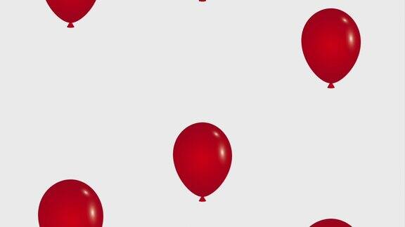 坠落红气球白色背景黑色星期五动画高清