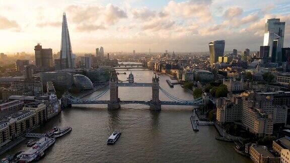 英国伦敦现代全景鸟瞰图