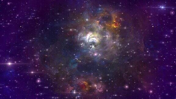 银河旅行太空恒星运动循环背景