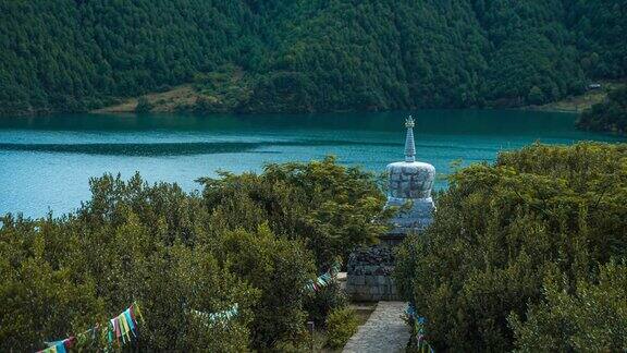 中国云南泸沽湖上的里格半岛