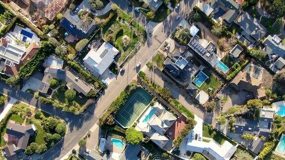 拉霍亚海滨小城市鸟瞰图美国加州
