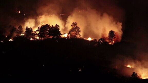 卡尔伍德大火烧毁了科罗拉多州北博尔德的森林