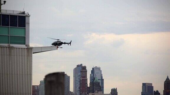 直升机在纽约降落