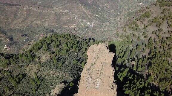 格兰卡纳利亚岛山脉的风景