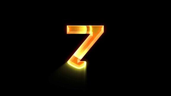 字母Z动画在透明背景与金色镜头耀斑效果大写Z字母或大写字母非常适合软件、游戏界面、教育或知识