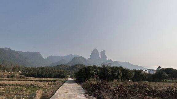 浙江衢州市江郎山风景秀丽