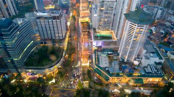 新加坡乌节路史考特路鸟瞰图