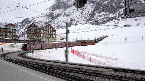 4k视角下的瑞士少女峰火车站