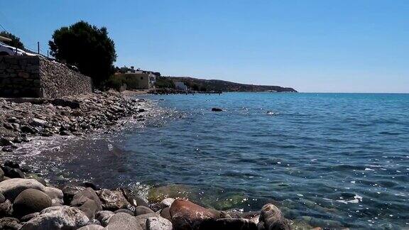 高清镜头的海岸在Keratokampos克里特岛希腊