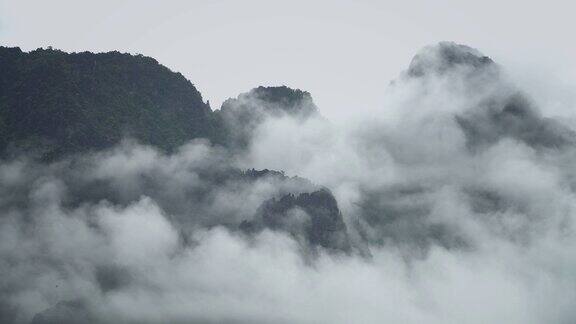老挝迷雾山的4k延时拍摄