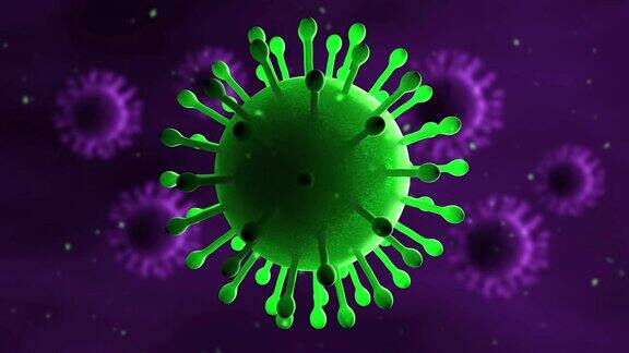 显微镜下的三维病毒和细菌动画