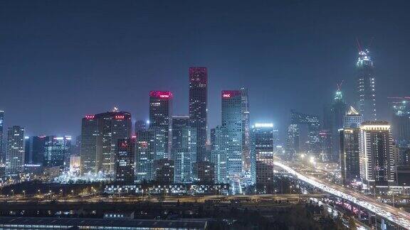 北京中央商务区夜景
