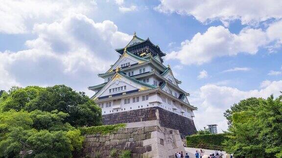 4K时光流逝:日本大阪的大阪城堡