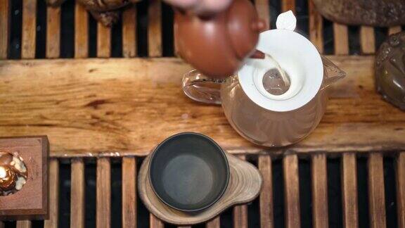 传统茶道制茶板烛光软昼照明