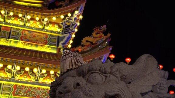 中国寺庙狮子在寺庙