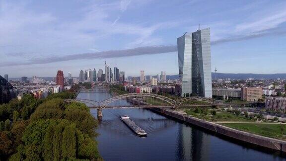 法兰克福欧洲中央银行和城市