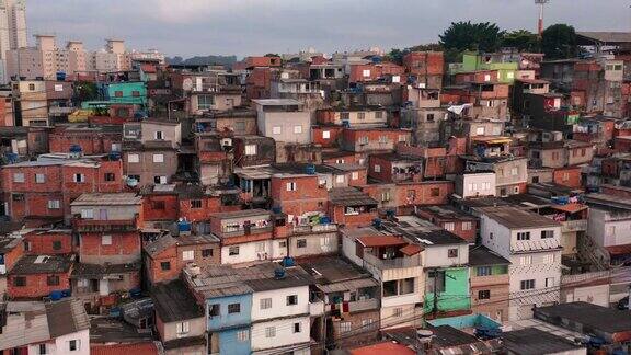 鸟瞰图的房子在贫民窟圣保罗巴西