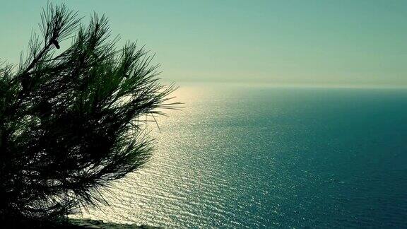 希腊岛上美丽的海景