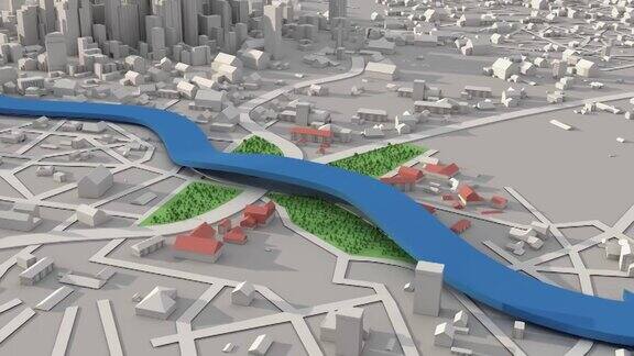 3D导航城市地图GPS导航路线导航