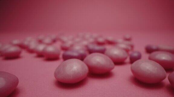 粉红色的酸味糖果