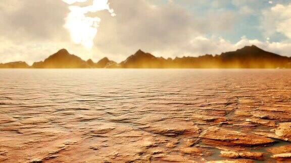 世界末日的沙漠末日后全球变暖气候变化炎热的沙尘沙漠毛圈背景