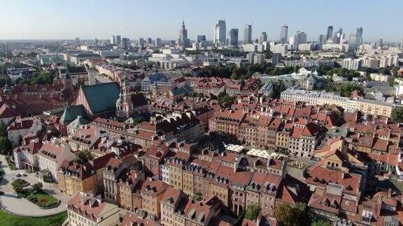 飞越华沙老城波兰欧洲的首都