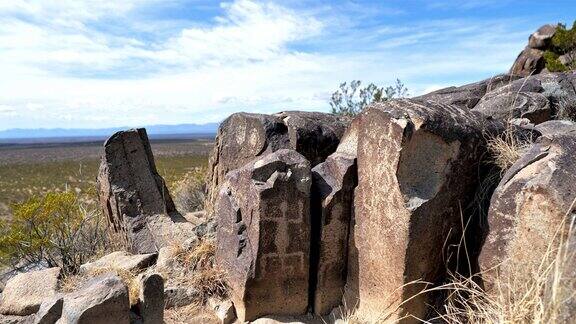 古美洲土著岩画:三河岩画遗址:美国新墨西哥州