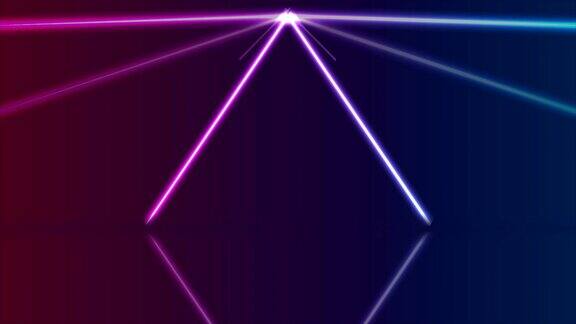 蓝色紫外氖激光线视频动画