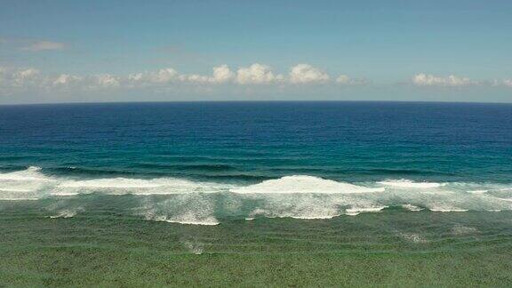 海景碧海云天鸟瞰图