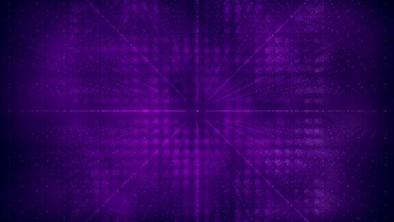 未来的紫色背景与粒子背景抽象