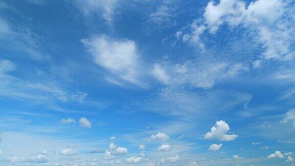大自然天气蓝天美丽的云蓝天与云气象学的话题间隔拍摄