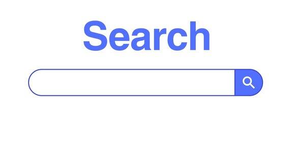 带有搜索框的浏览器或网页用于互联网搜索