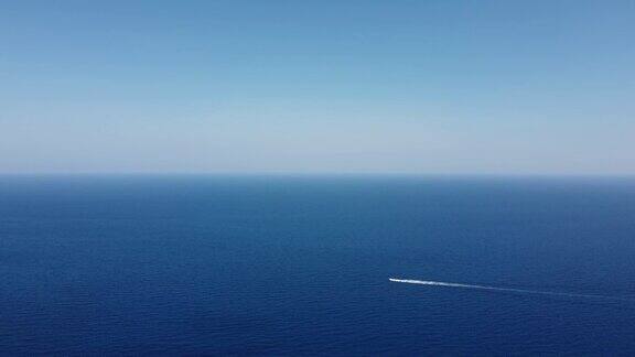 无人机拍摄的希腊克里特岛海滩