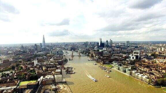 伦敦城市天际鸟瞰图