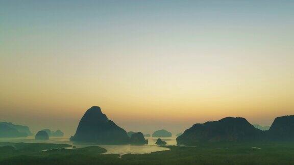泰国甲米美丽的日出
